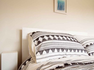 The bedroom in the sleepout